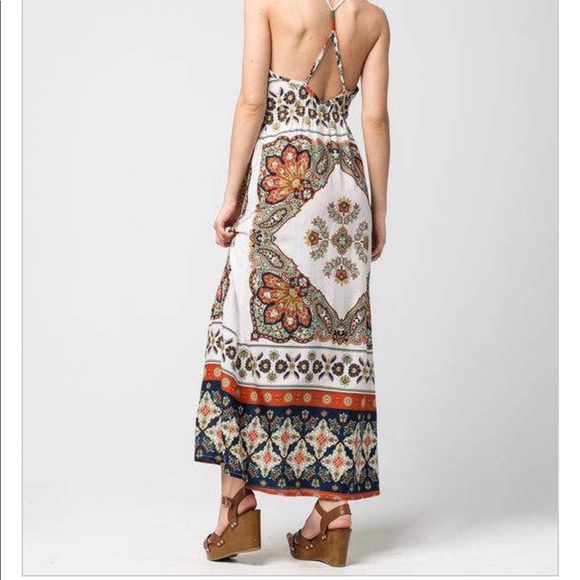 Roxy Cream Summer Maxi Dress - Picture 5 of 7